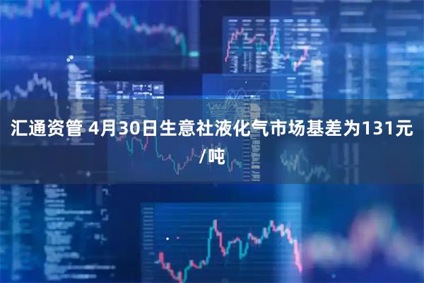 汇通资管 4月30日生意社液化气市场基差为131元/吨