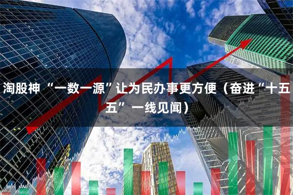 淘股神 “一数一源”让为民办事更方便（奋进“十五五” 一线见闻）