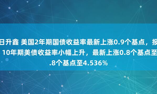日升鑫 美国2年期国债收益率最新上涨0.9个基点，报4.133% 10年期美债收益率小幅上升，最新上涨0.8个基点至4.536%
