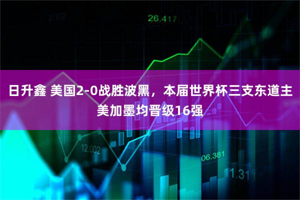 日升鑫 美国2-0战胜波黑，本届世界杯三支东道主美加墨均晋级16强